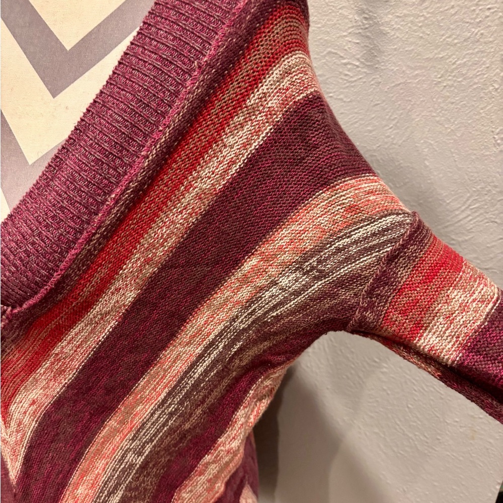 VINTAGE Free People Red and Purple Knit Sweater Dress - Picture 3 of 9